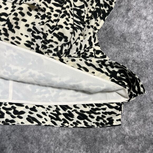 W118 Walter Baker Top Blouse Womens L Multi Tie Front Animal Print Boat Neck NWT - Picture 13 of 17